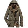 New Men's Thick Warm Waterproof Jacket Hooded Men Outdoor Jacket Men's Thick Casual Hooded Solid Color Outdoor Jacket Winter Cotton Jacket Men's Jacket With Multi-Pockets