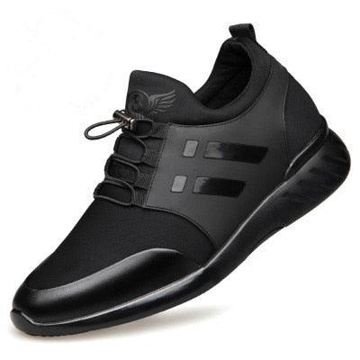 New Mens Casual Leather Lace Up Sneakers Solid Color Breathable Business Mens Fashion Leather Dress Sneakers Flexible Business Casual Non-Slip Shoes For Men