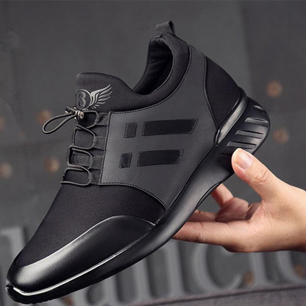 New Mens Casual Leather Lace Up Sneakers Solid Color Breathable Business Mens Fashion Leather Dress Sneakers Flexible Business Casual Non-Slip Shoes For Men
