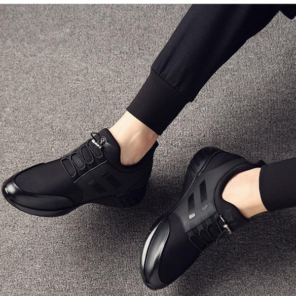 New Mens Casual Leather Lace Up Sneakers Solid Color Breathable Business Mens Fashion Leather Dress Sneakers Flexible Business Casual Non-Slip Shoes For Men