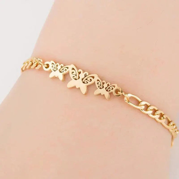 New Modern Elegant Stainless Steel Luxury Bracelet For Women Lovely Animal Butterfly Elephant Strand Bracelets Bangles Jewelry Accessories