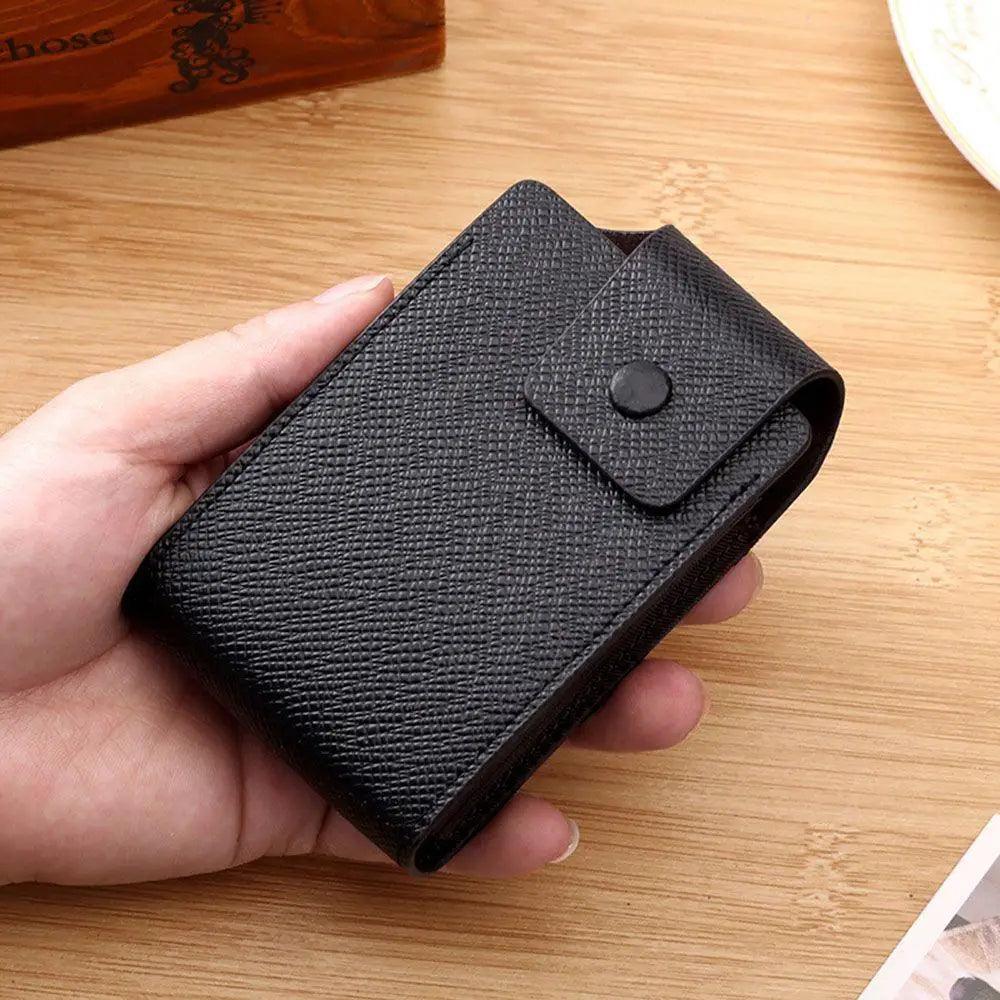 New Modern Fashion Unisex Business Leather Wallet Cool ID Credit Card Holder Name Cards Case Pocket Organizer Bag Multiple Card Slots Wallet Clip Very Light Wearable Clip