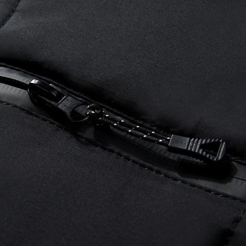 New Modern Red Jacket With Hood Men Winter Warm Solid Color Hooded Unique Design Jackets Elegant Men's Warm Winter Jacket Winter Outdoor Coat Comfortable Jacket