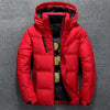 New Modern Red Jacket With Hood Men Winter Warm Solid Color Hooded Unique Design Jackets Elegant Men's Warm Winter Jacket Winter Outdoor Coat Comfortable Jacket