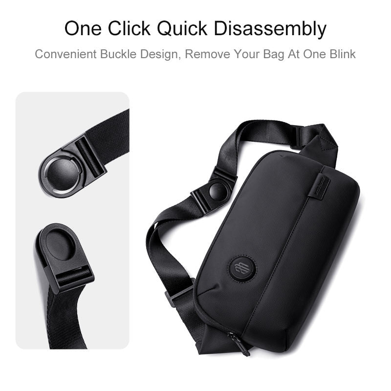 New multifunctional waist bag men's fashionable crossbody bag simple and lightweight waterproof chest bag