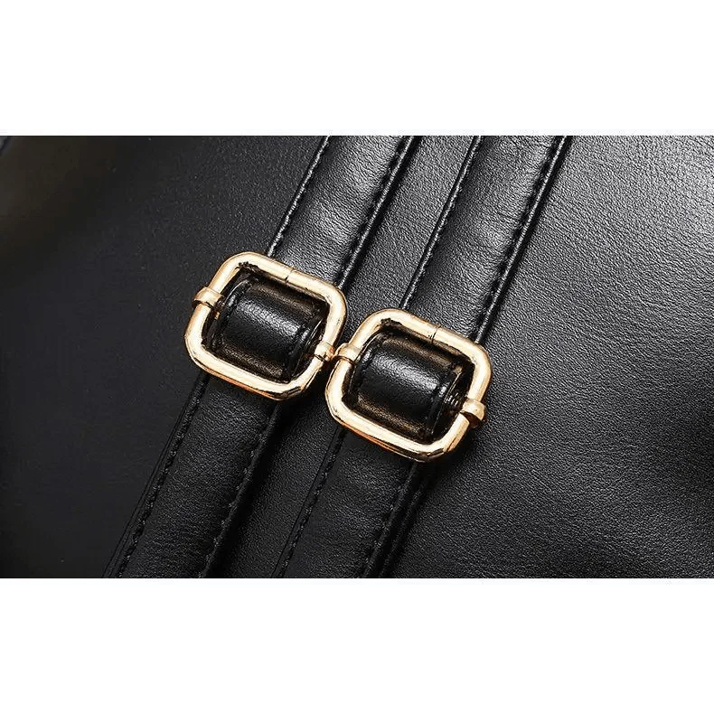 New PU Leather Business Backpacks For Ladies And Girls Fashion Designer Teenage Girls Student School Bags