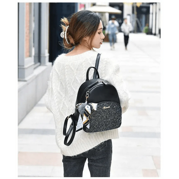 New PU Leather Business Backpacks For Ladies And Girls Fashion Designer Teenage Girls Student School Bags