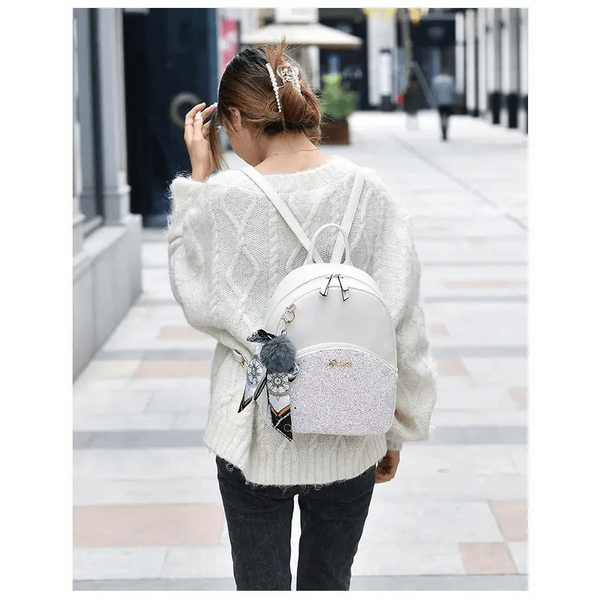 New PU Leather Business Backpacks For Ladies And Girls Fashion Designer Teenage Girls Student School Bags