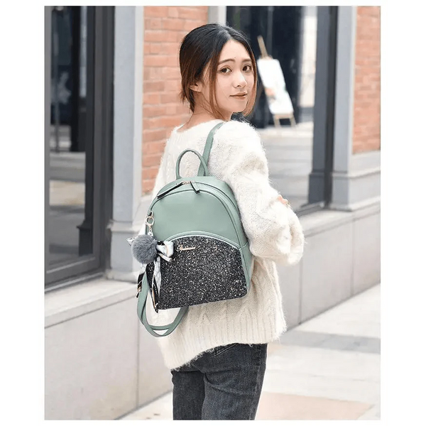 New PU Leather Business Backpacks For Ladies And Girls Fashion Designer Teenage Girls Student School Bags