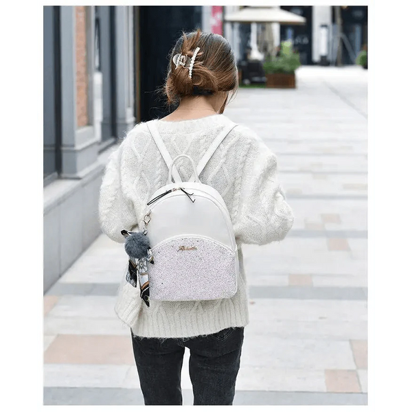 New PU Leather Business Backpacks For Ladies And Girls Fashion Designer Teenage Girls Student School Bags