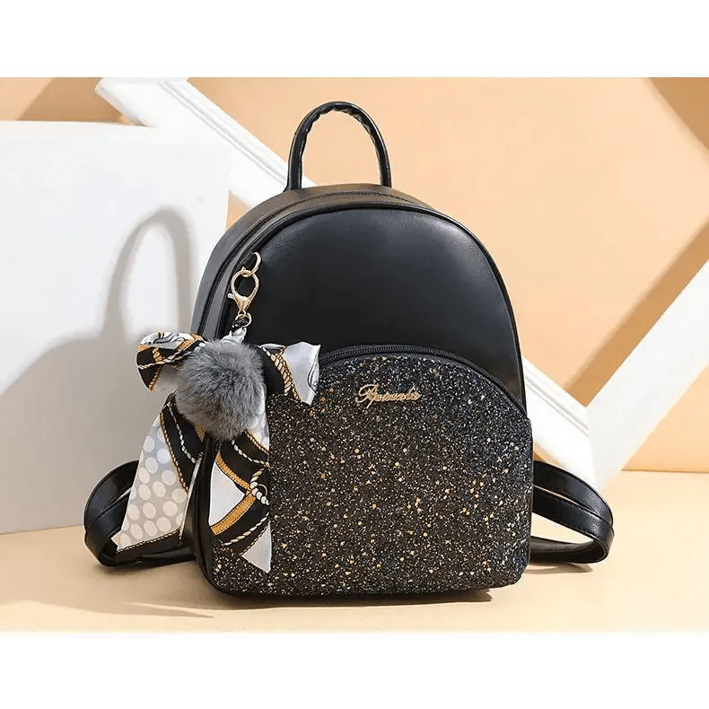 New PU Leather Business Backpacks For Ladies And Girls Fashion Designer Teenage Girls Student School Bags