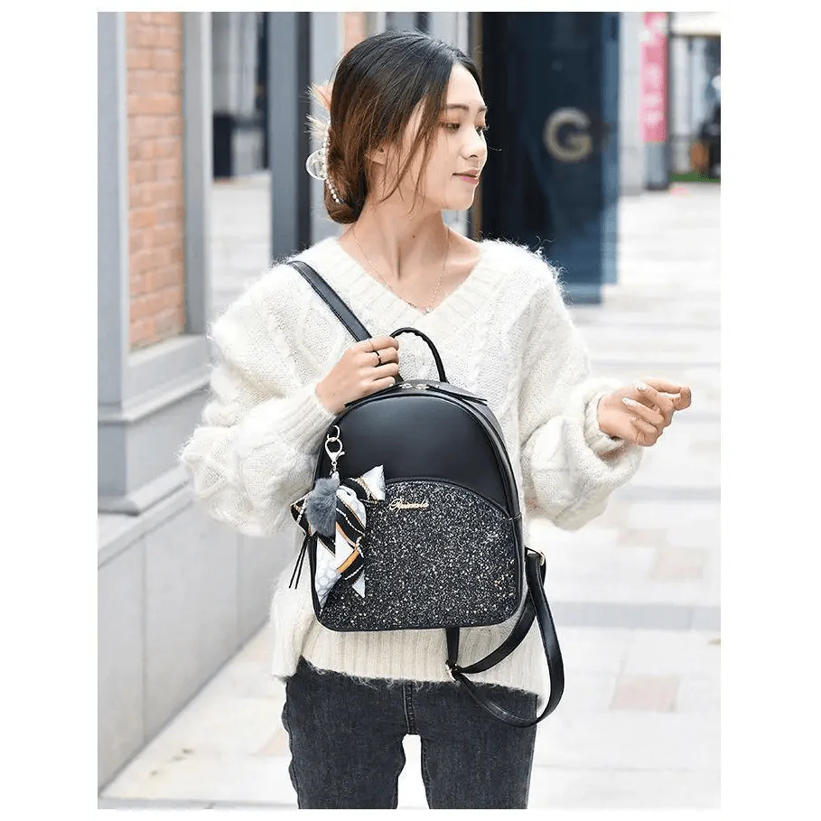 New PU Leather Business Backpacks For Ladies And Girls Fashion Designer Teenage Girls Student School Bags
