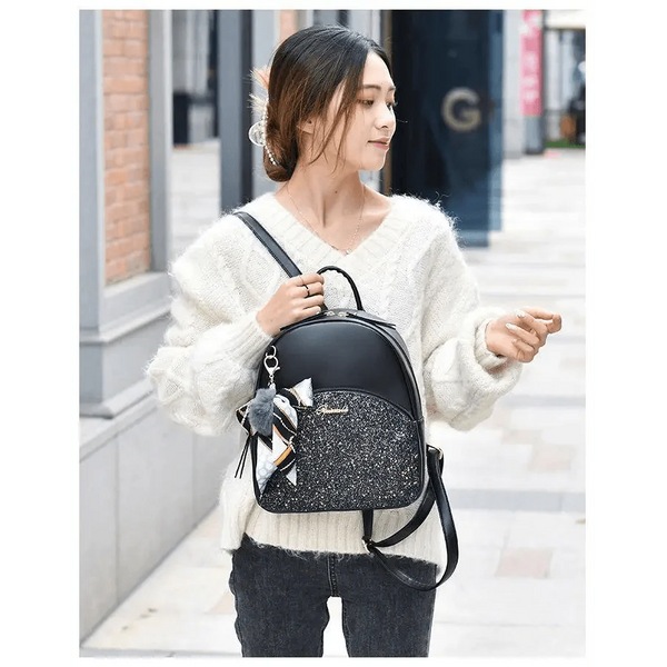 New PU Leather Business Backpacks For Ladies And Girls Fashion Designer Teenage Girls Student School Bags