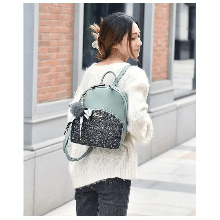 New PU Leather Business Backpacks For Ladies And Girls Fashion Designer Teenage Girls Student School Bags