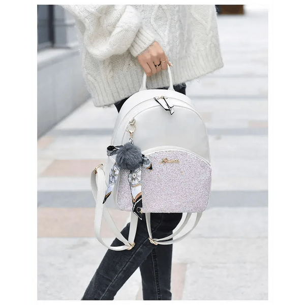 New PU Leather Business Backpacks For Ladies And Girls Fashion Designer Teenage Girls Student School Bags