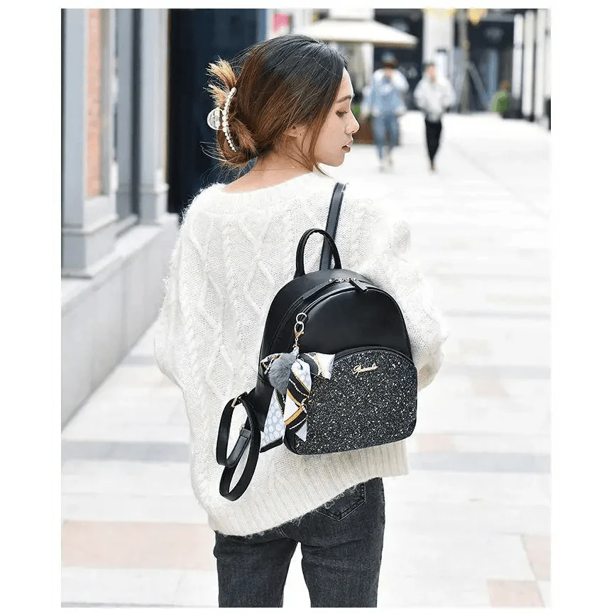 New PU Leather Business Backpacks For Ladies And Girls Fashion Designer Teenage Girls Student School Bags