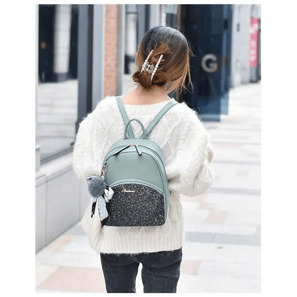 New PU Leather Business Backpacks For Ladies And Girls Fashion Designer Teenage Girls Student School Bags
