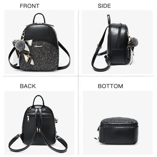New PU Leather Business Backpacks For Ladies And Girls Fashion Designer Teenage Girls Student School Bags