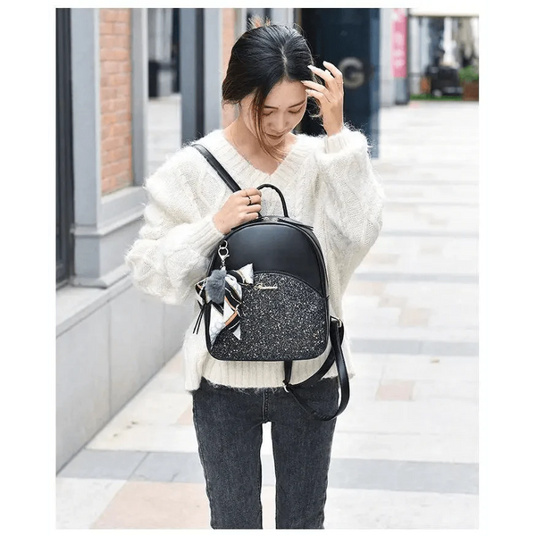 New PU Leather Business Backpacks For Ladies And Girls Fashion Designer Teenage Girls Student School Bags