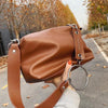 New PU Leather Shoulder Bag for Women Designer Wide Belt Handbags with Chain For Ladies
