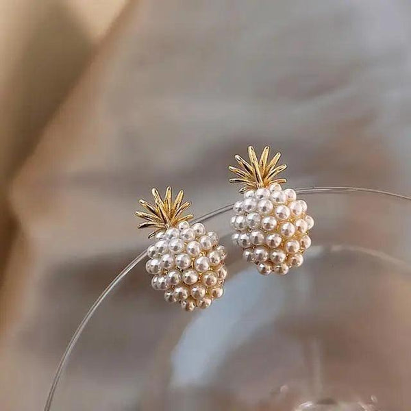 New Retro high-quality Pineapple pearl earrings Fashion Jewelry for women and Girls In Trend Design - Women Fashion Accessories