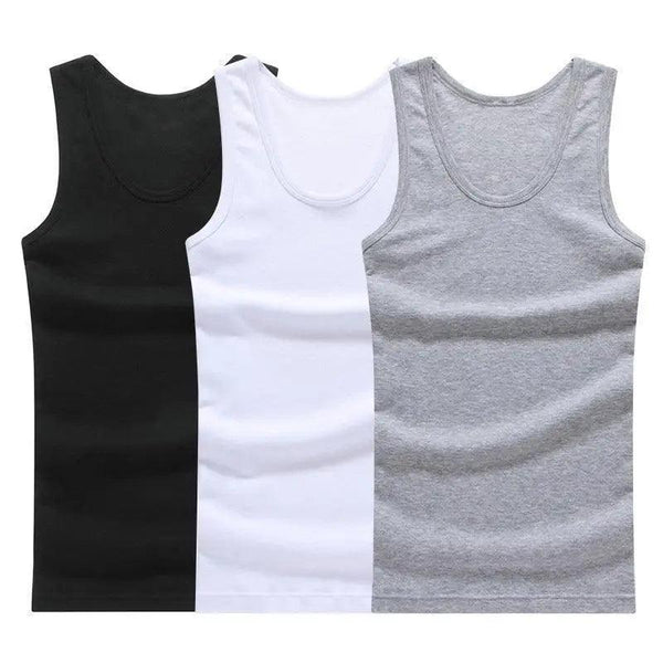 New Sale 100% Soft Cotton Mens Modern Sleeveless Tank Top Solid Muscle Vest Athletic Undershirts O-neck Gym Clothing Tees Tops Unique Soft Comfortable Summer Tops For Men Soft Cotton Sleeveless Tops for Men Classic Tank Tops