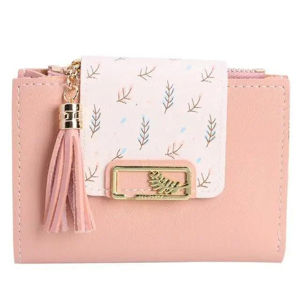 New Short PU Leather Clutch Bags Card Holder Wallet And  Small Coin Purse for Women And Girls