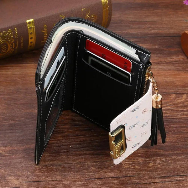 New Short PU Leather Clutch Bags Card Holder Wallet And  Small Coin Purse for Women And Girls