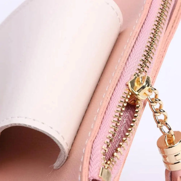 New Short PU Leather Clutch Bags Card Holder Wallet And  Small Coin Purse for Women And Girls
