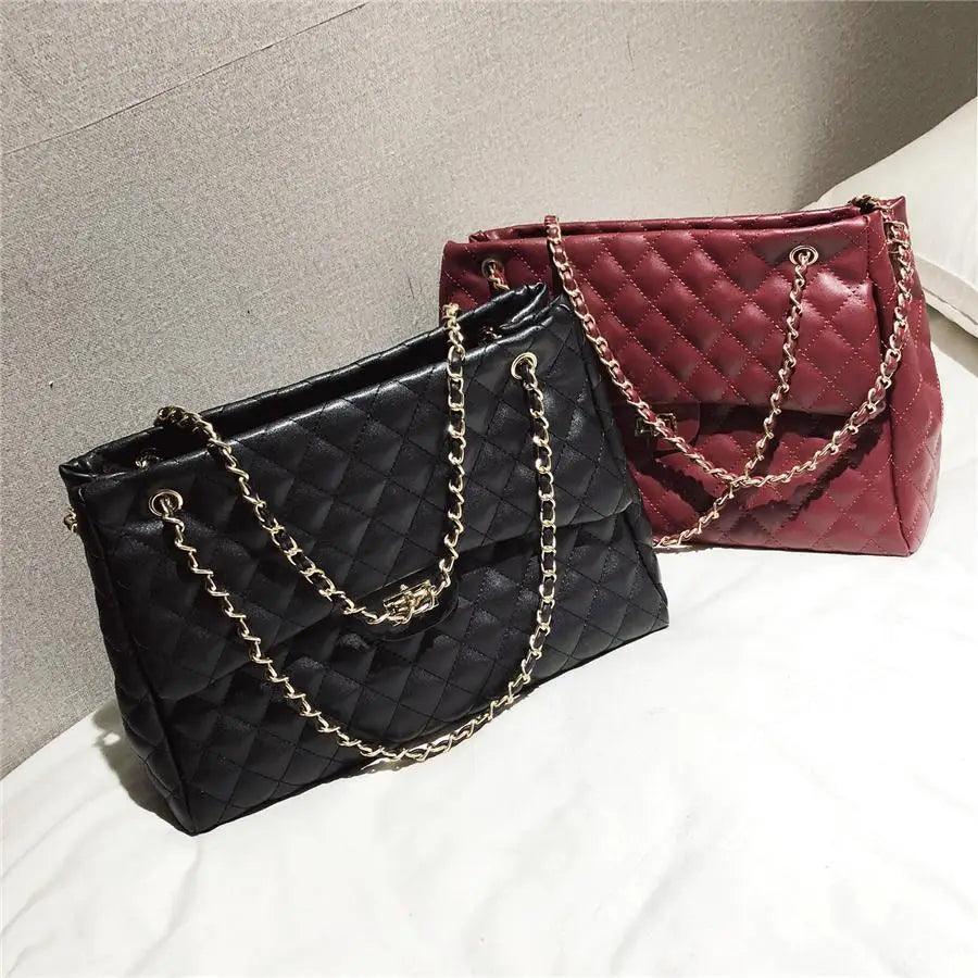 Women Pu Leather Shoulder Bag Fashionable Designer Luxury Female Large Capacity Crossbody Bag