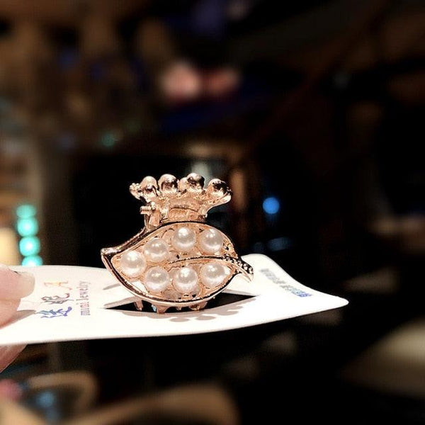 New Small Pearl Hair Claw Rhinestone For Women Hairpins Girls Clamps Hair Crab Clips Metal Hair Accessories Headdress Fashion Hairgrips Band Accessories For Party