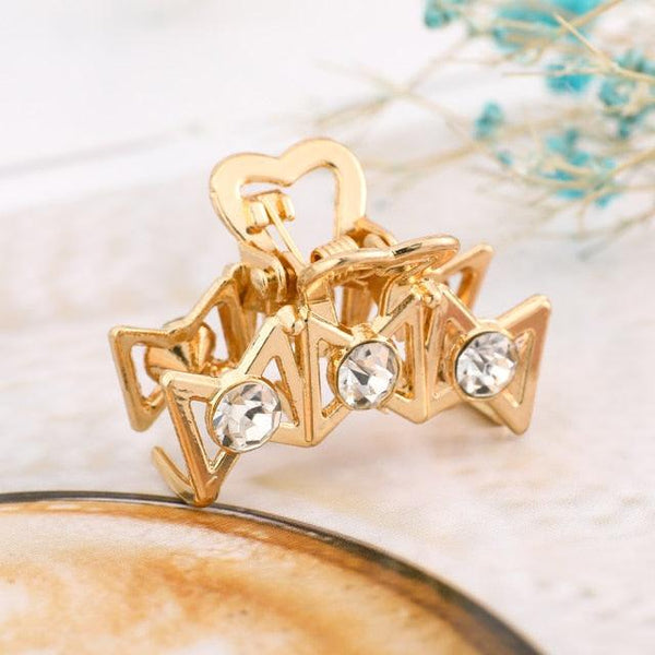 New Small Pearl Hair Claw Rhinestone For Women Hairpins Girls Clamps Hair Crab Clips Metal Hair Accessories Headdress Fashion Hairgrips Band Accessories For Party