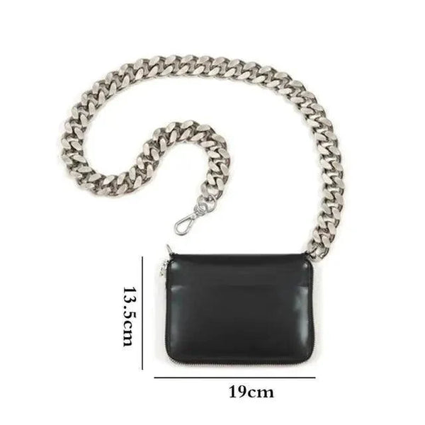 New Sparkling Thick Metal Chain Shoulder Bag Bike Wallet, Mini Bag, Coin Purse. Fashionable Women Pack Leather Crossbody Bags