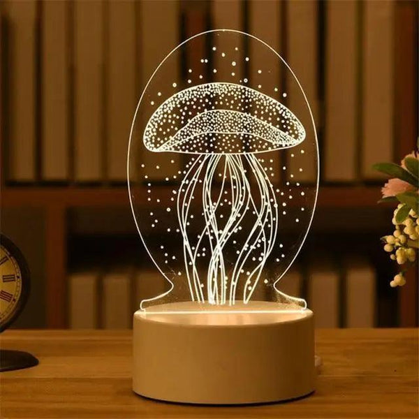 New Sterlling Romantic Love 3D Lamp Heart-shaped Balloon Acrylic LED Night Light Decorative Table Lamp Valentine's Day Sweetheart Wife's Gift