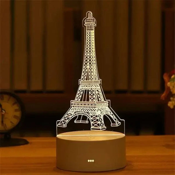 New Sterlling Romantic Love 3D Lamp Heart-shaped Balloon Acrylic LED Night Light Decorative Table Lamp Valentine's Day Sweetheart Wife's Gift