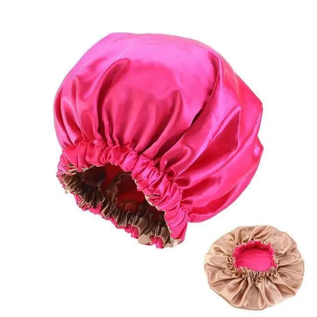 New Stunning Extra Large Satin Lined Bonnet Women Big Size Beauty Print Satin Silk Bonnet Sleep Night Cap Head Cover Bonnet Hat