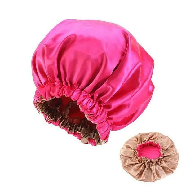 New Stunning Extra Large Satin Lined Bonnet Women Big Size Beauty Print Satin Silk Bonnet Sleep Night Cap Head Cover Bonnet Hat