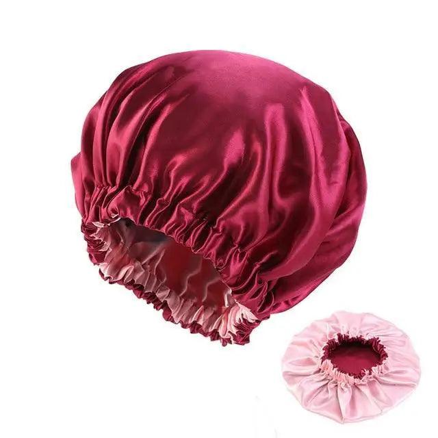 New Stunning Extra Large Satin Lined Bonnet Women Big Size Beauty Print Satin Silk Bonnet Sleep Night Cap Head Cover Bonnet Hat