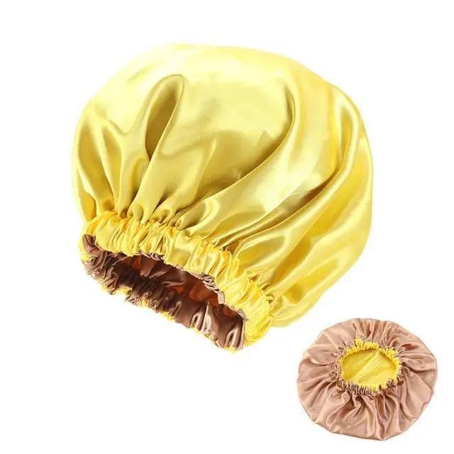 New Stunning Extra Large Satin Lined Bonnet Women Big Size Beauty Print Satin Silk Bonnet Sleep Night Cap Head Cover Bonnet Hat