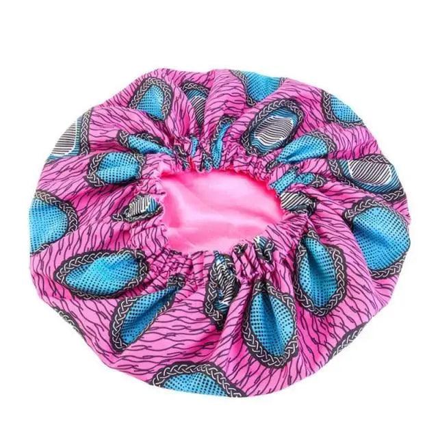 New Stunning Extra Large Satin Lined Bonnet Women Big Size Beauty Print Satin Silk Bonnet Sleep Night Cap Head Cover Bonnet Hat