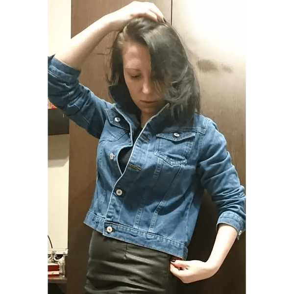 New Stunning Long Sleeve Winter Slim White Black Jeans Top For Women Solid Denim Jacket Women Short Overcoat For Ladies