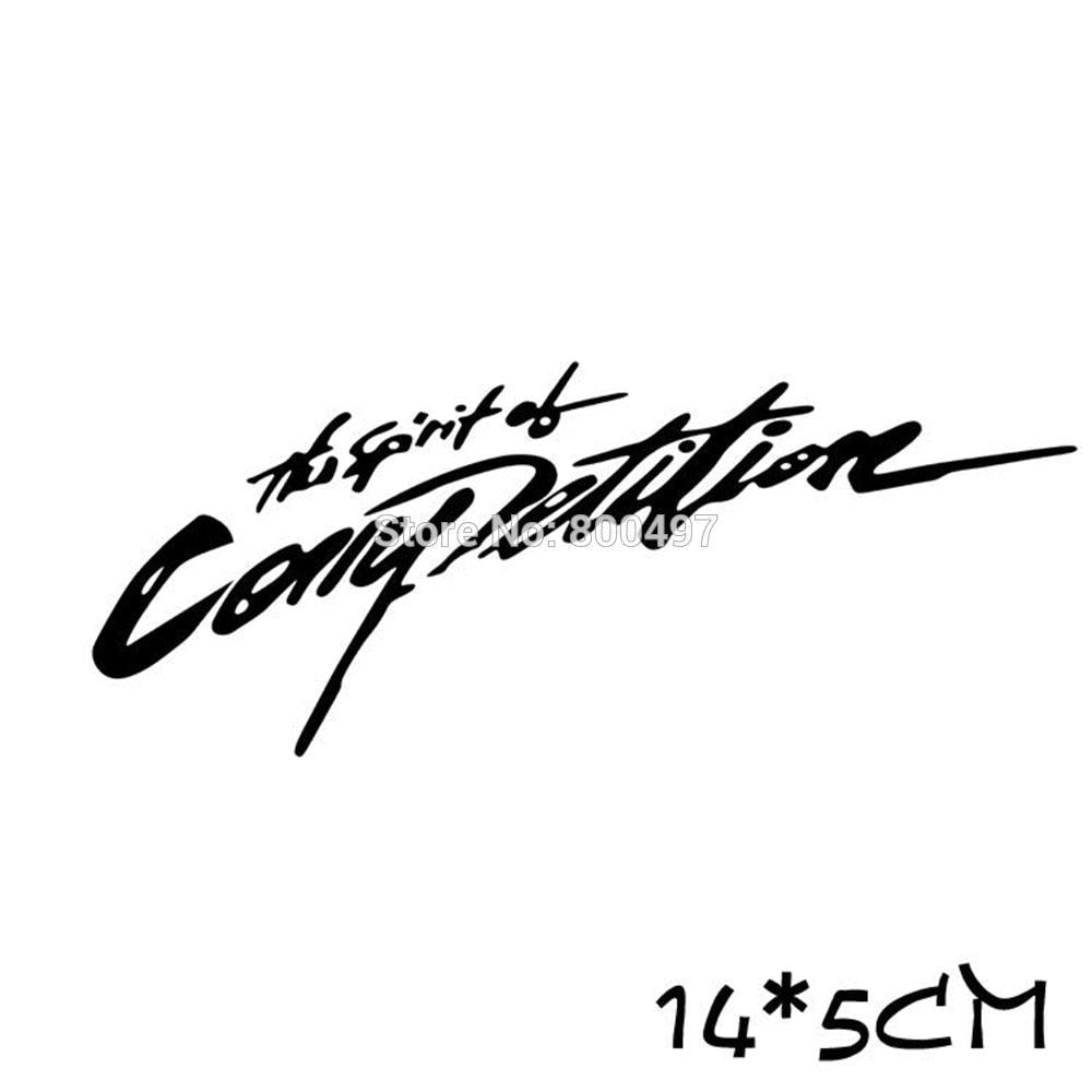 New Style Car Styling Creative The Spirit of Competition Sport Style Car Body Car Front Cover Sticker Decal Reflective Sticker Auto Light Eyebrow Reflective Decals Car Bumper Stickers Decorative Rear Mirror Vinyl Decal