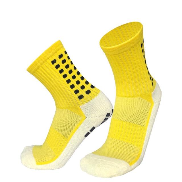 Unisex Cycling Socks Football Socks Round Silicone Suction Cup Grip Anti Slip Soccer Socks Sports Baseball Rugby Socks For Men And Women