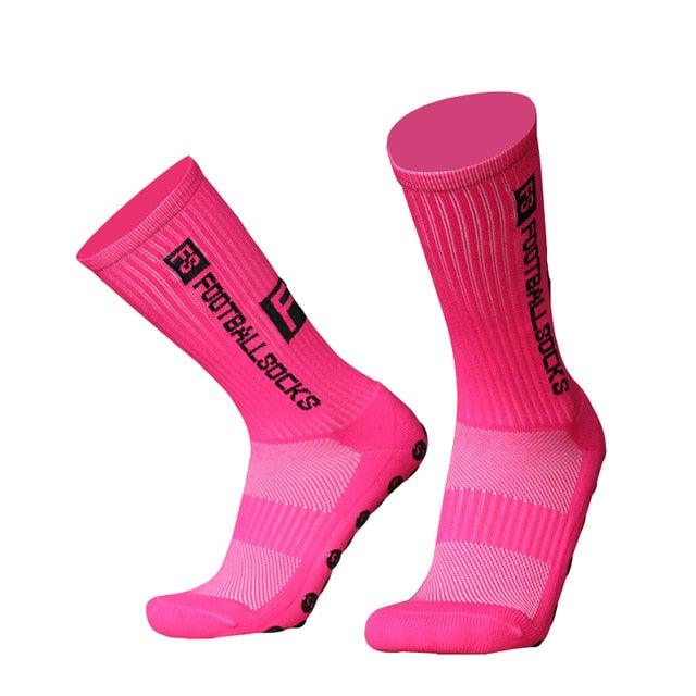 Unisex Cycling Socks Football Socks Round Silicone Suction Cup Grip Anti Slip Soccer Socks Sports Baseball Rugby Socks For Men And Women