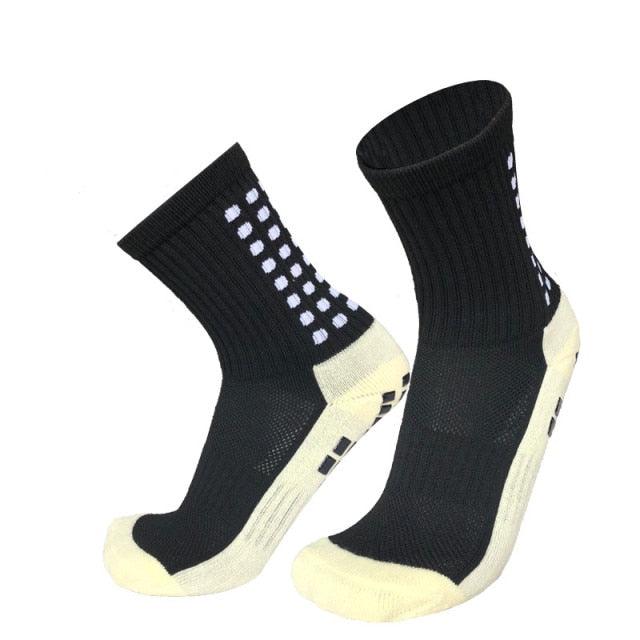 Unisex Cycling Socks Football Socks Round Silicone Suction Cup Grip Anti Slip Soccer Socks Sports Baseball Rugby Socks For Men And Women