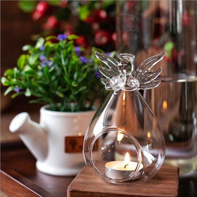 Round Hollow Glass Candle  Tea light Holder Candlestick Home Decorations for Dinner Table Wedding Candle Holder Wedding Candlestick Fine Transparent Crystal Glass Candlestick Dining Home Decor