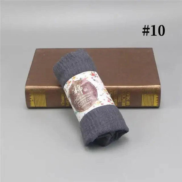 New Stylish Plain Scarf Women Muslim Crinkle Hijab Scarf Female Musulman Soft Cotton Headscarf Islamic Hijab Shawls And Wraps