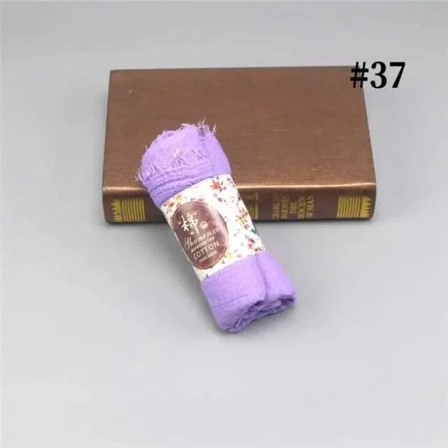 New Stylish Plain Scarf Women Muslim Crinkle Hijab Scarf Female Musulman Soft Cotton Headscarf Islamic Hijab Shawls And Wraps