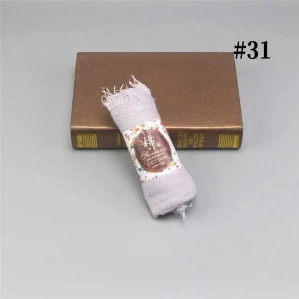 New Stylish Plain Scarf Women Muslim Crinkle Hijab Scarf Female Musulman Soft Cotton Headscarf Islamic Hijab Shawls And Wraps