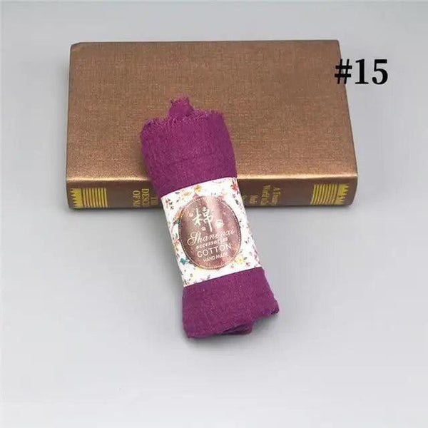 New Stylish Plain Scarf Women Muslim Crinkle Hijab Scarf Female Musulman Soft Cotton Headscarf Islamic Hijab Shawls And Wraps